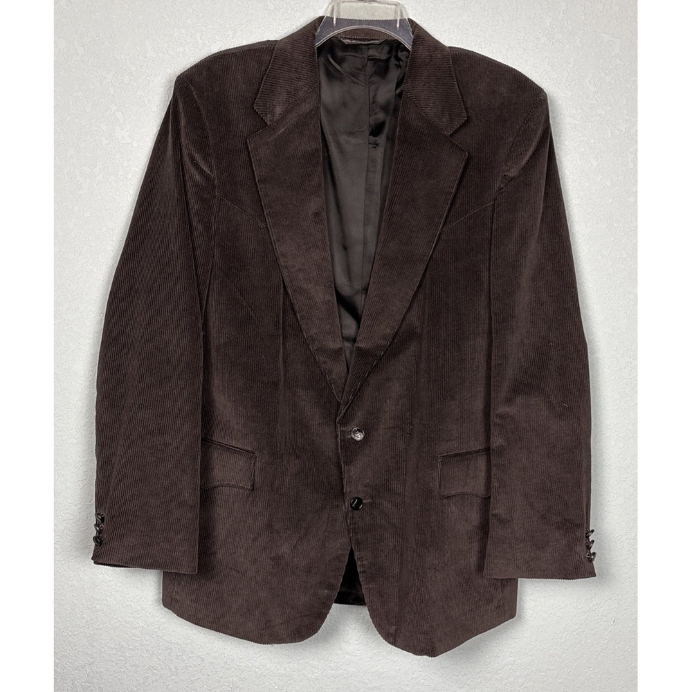 Vintage Miller Stockman Jacket Blazer‎ Corduroy 50L Western Cowboy Lined Brown